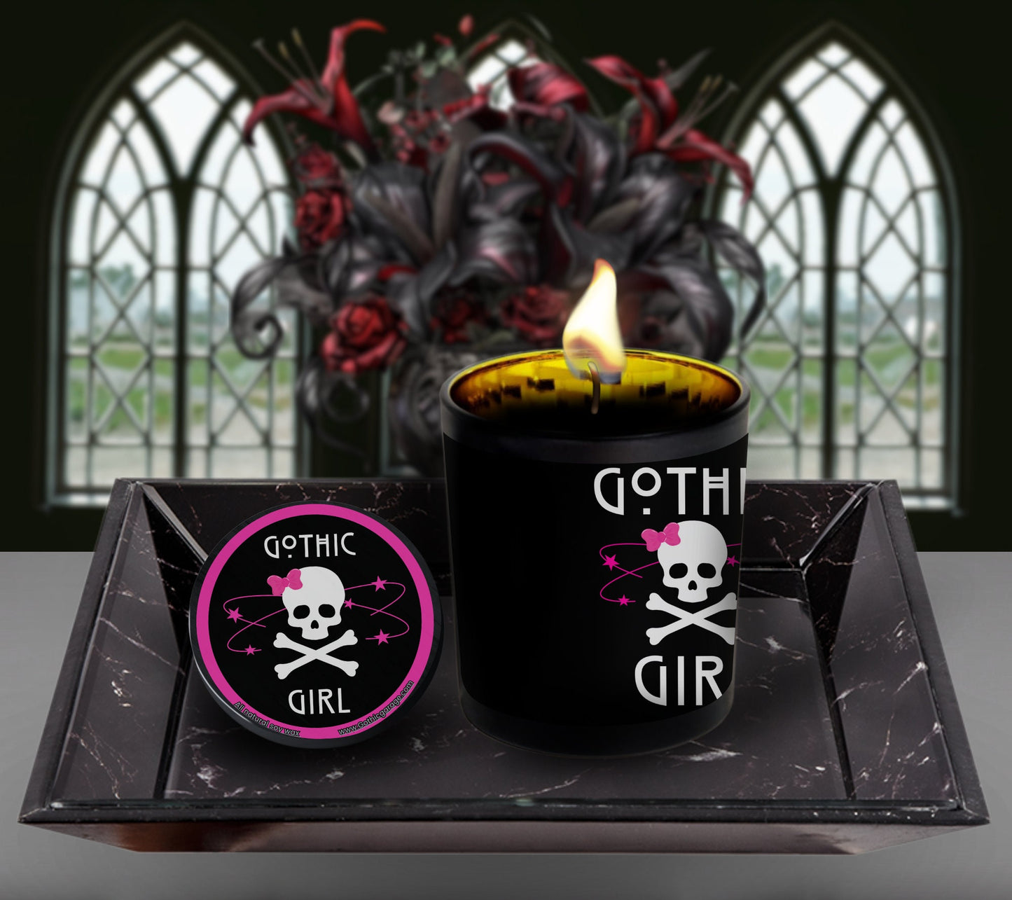 Cute Gothic Girl Candle, Perfect Allure to Goth Home Decor for a Luxurious Experience, High-Quality Personalized Unique Goth Gifts