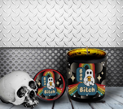 70’s Retro Boo Bitch Candle, Perfect Allure to Goth Home Decor for a Luxurious Experience, High-Quality Personalized Unique Goth Gifts