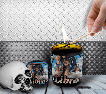 Libra Gothic Zodiac Candle, Perfect Allure to Goth Home Decor for a Luxurious Experience, High-Quality Personalized Unique Goth Gifts