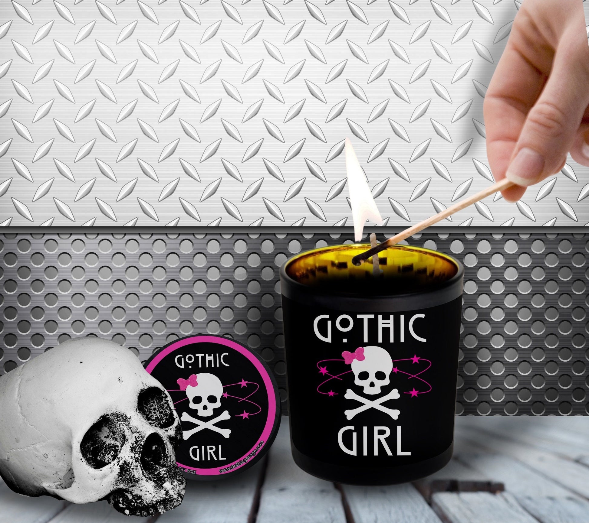 Cute Gothic Girl Candle, Perfect Allure to Goth Home Decor for a Luxurious Experience, High-Quality Personalized Unique Goth Gifts