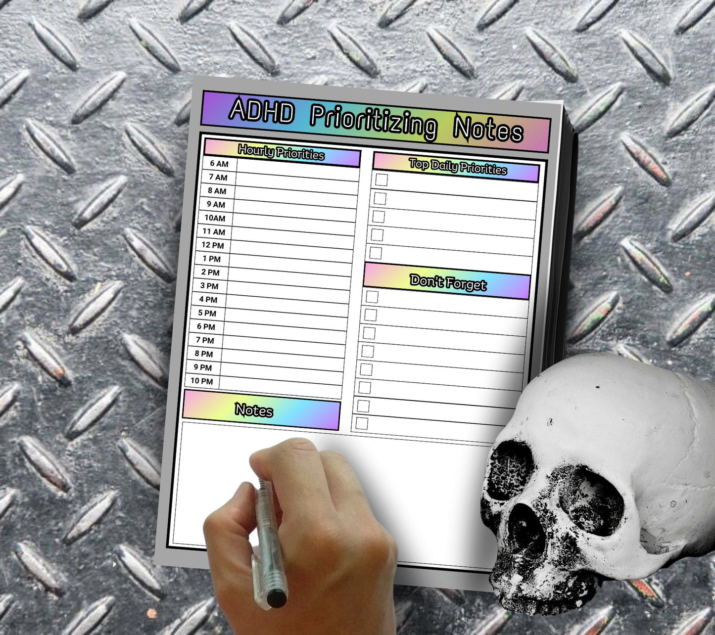 ADHD Daily Prioriting Tasks Notepad, Perfect Gift for Adults Coping with ADHD, Coworkers and Friends