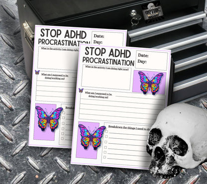 ADHD Stop Procrastinating Notepad, Perfect Gift for Adults Coping with ADHD, Coworkers and Friends