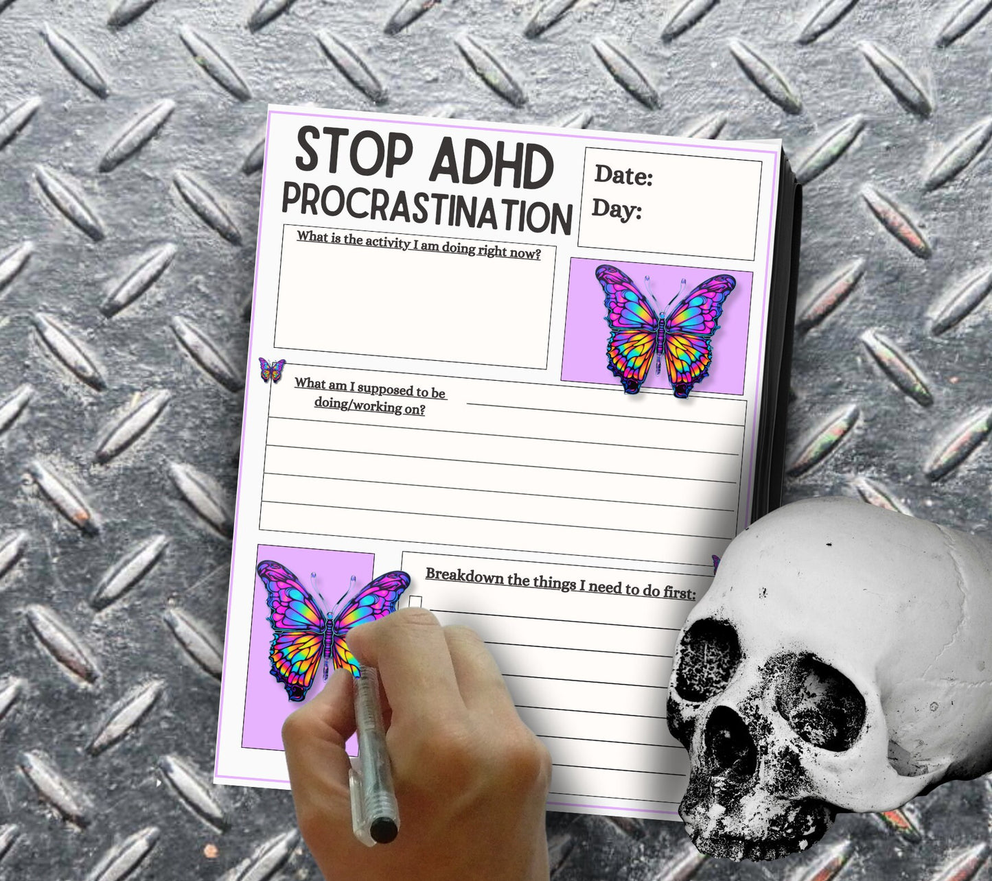 ADHD Stop Procrastinating Notepad, Perfect Gift for Adults Coping with ADHD, Coworkers and Friends