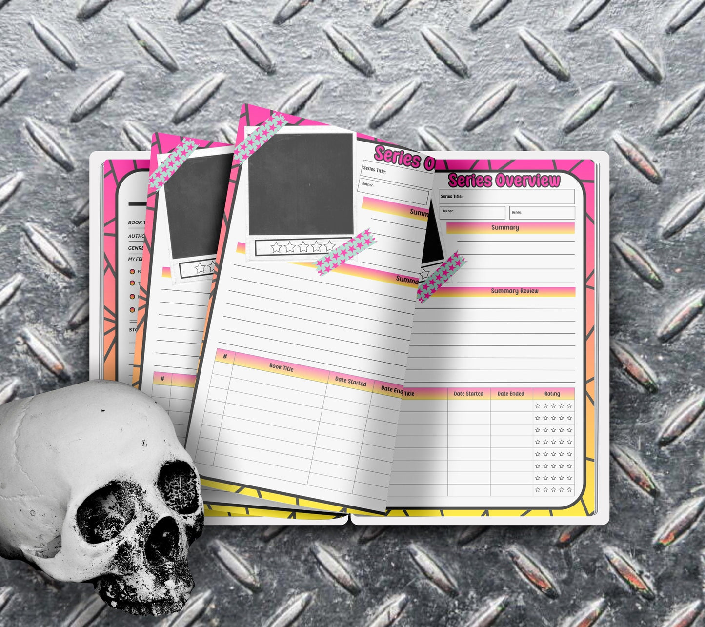 Spooky Reading Journal, Journal Your Favorite Book Reviews, Perfect Gift for Book Lovers and Readers