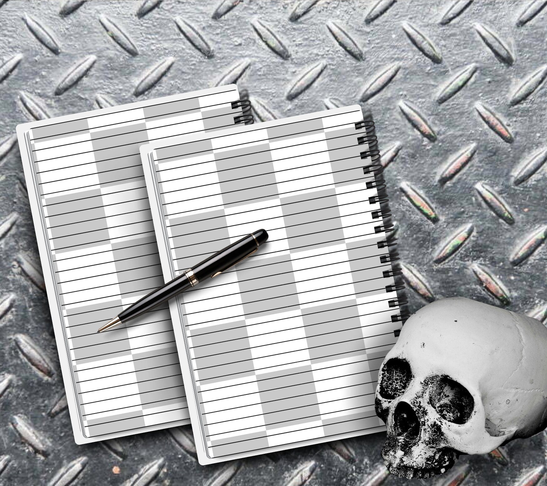 Funny Graffiti Skeleton Notebook Writing Journal, Lined Notebook for Personal Task and Notes, Keep Track of Your Daily Life