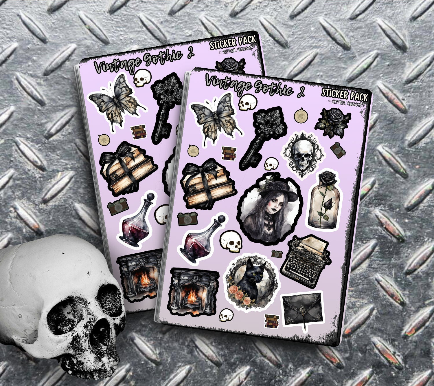 Victorian Goth Sticker Sheets for Collecting and Scrapbooking - High-Quality, Vibrant Designs, Perfect Budget Friendly Gifts