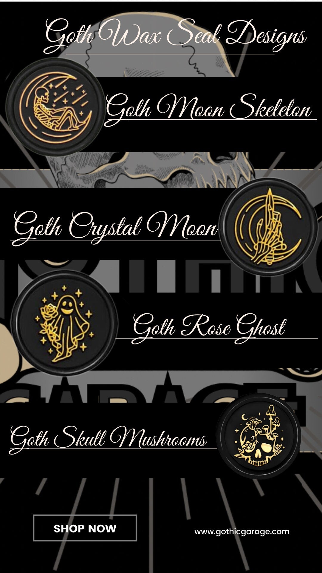 Gothic Skeleton Heart Soy Wax Seal Sticker, Handpoured & Stamped, Elegant Addition for Gothic Wedding Envelopes and Invitations