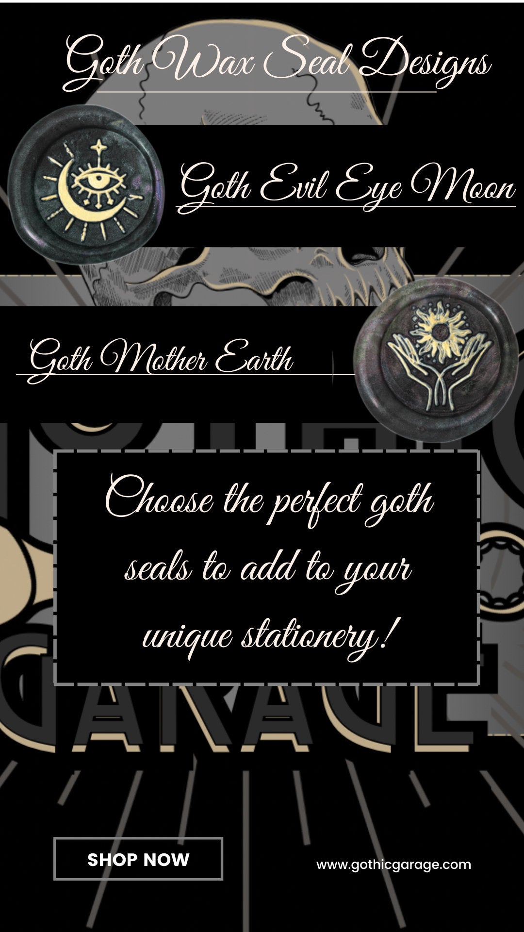Hamsa Hand Wax Seal – Gothic Protective Evil Eye Stamp for Envelopes, Letters & Journals
