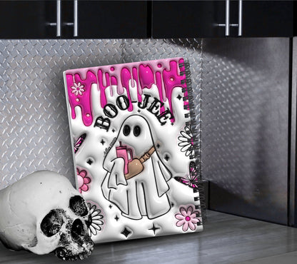 Boujee Boo Ghost Reusable Sticker Book, Sticker Album and Organizer, Personalize it for Gift Giving