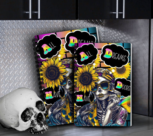 ADHD Sunflower Skeleton Reusable Sticker Book, Keep Stickers Organized in Style, Kid Friendly Gift for Activity Time