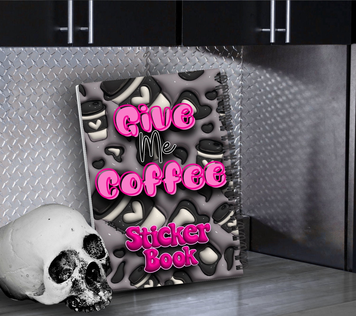 Coffee Addiction Reusable Sticker Book, Perfect Fun Gift to Personalize for Coffee Lovers & Sticker Collectors