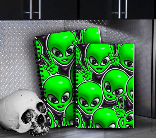 Happy Aliens Reusable Sticker Book, Space Vibe Sticker Album, Perfect Gift to Personalize for Intergalactic Sticker Collecting