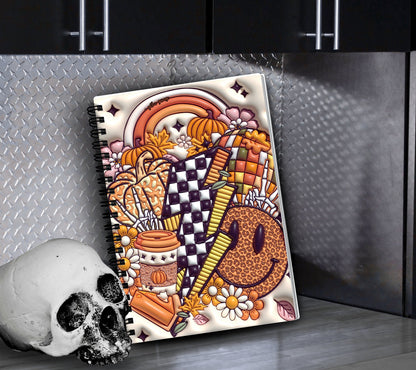 Happy Fall Collage Reusable Sticker Book, Spooky Vibe Sticker Album, Perfect Gift to Personalize for Sticker Collectors