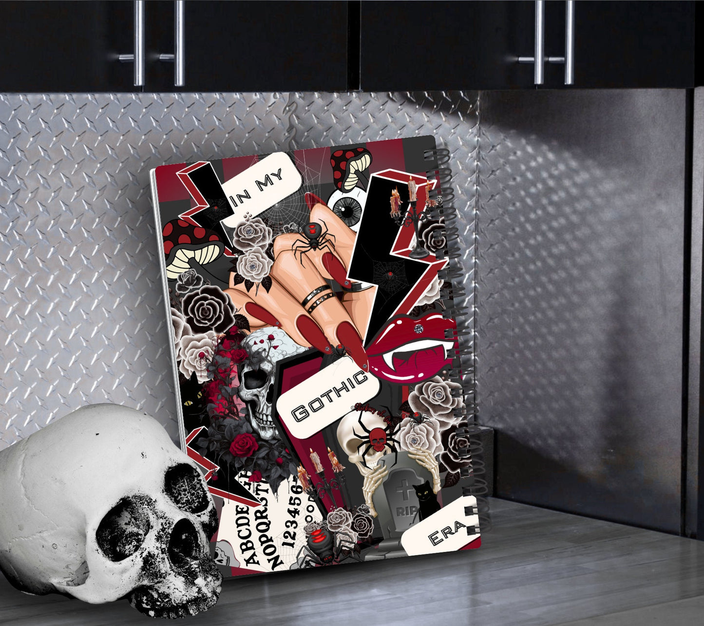 In My Gothic Era Reusable Sticker Book, Spooky Vibe Sticker Album, Perfect Gift to Personalize for Goth Lovers & Sticker Collectors