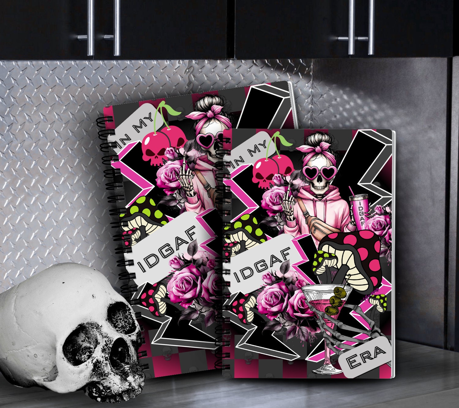 In My IDGAF Era Reusable Sticker Book, Gothic Vibe Sticker Album, Perfect Gift to Personalize for Goth Lovers & Sticker Collectors