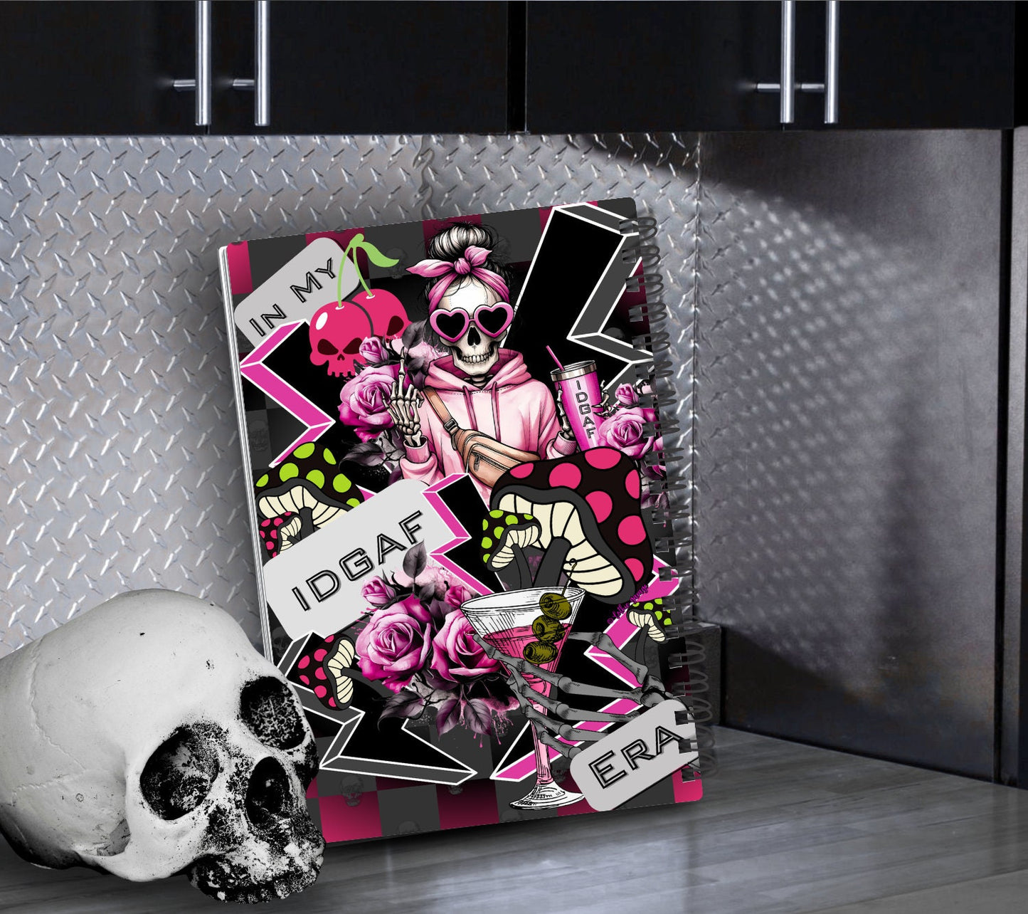 In My IDGAF Era Reusable Sticker Book, Gothic Vibe Sticker Album, Perfect Gift to Personalize for Goth Lovers & Sticker Collectors