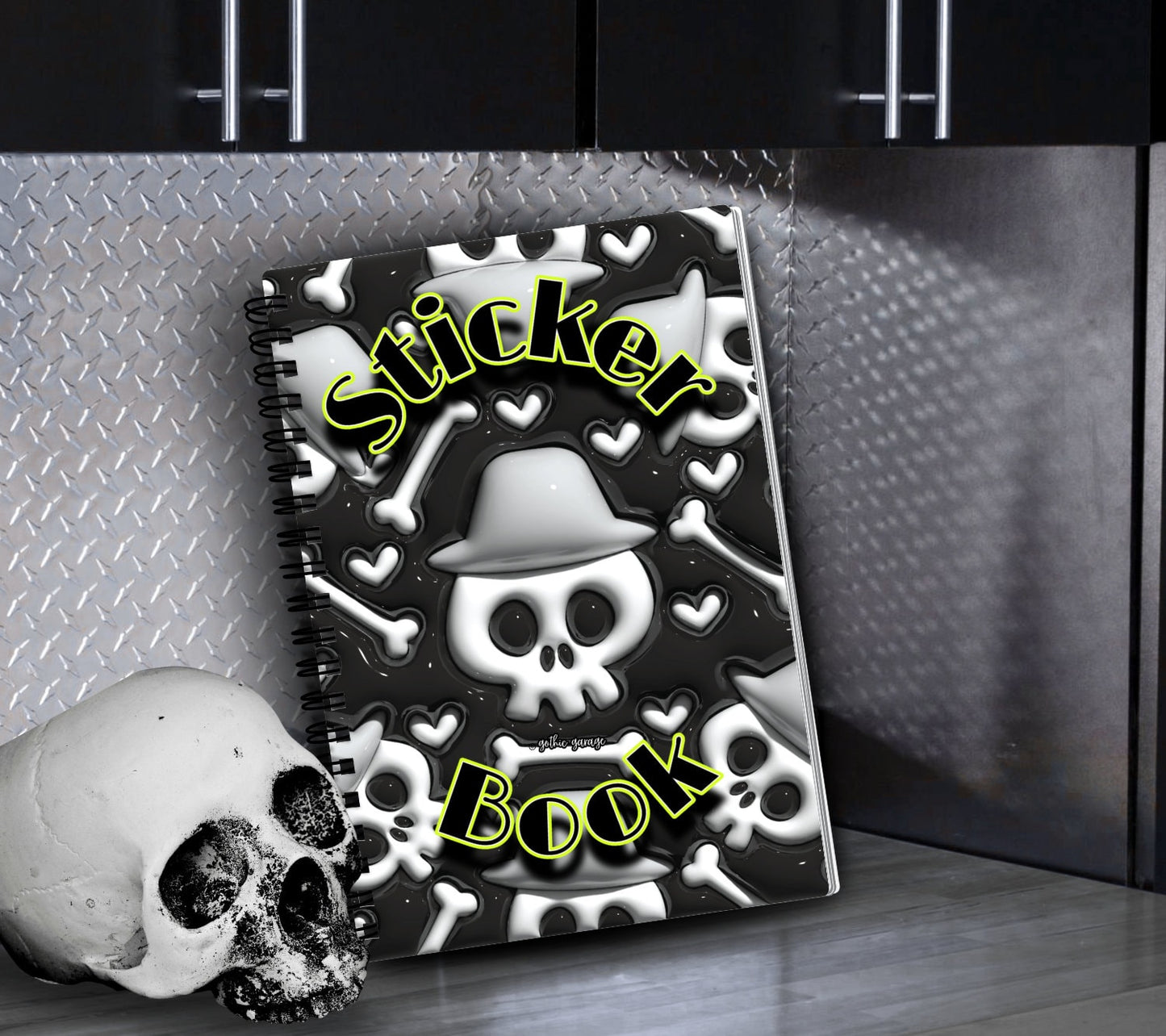 Boy Skeletons Reusable Sticker Book, Perfect Gift to Personalize, Kids and Adult Friendly Sticker Organizer