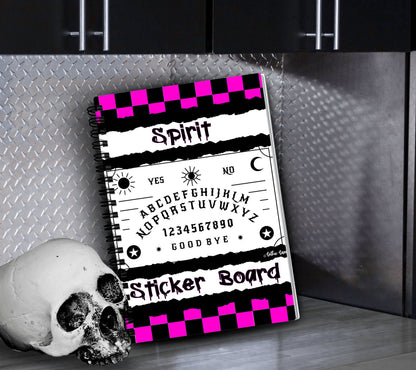 Retro Spirit Board Reusable Sticker Book, Gothic Vibe Sticker Album, Perfect Gift to Personalize for Goth Lovers & Sticker Collectors