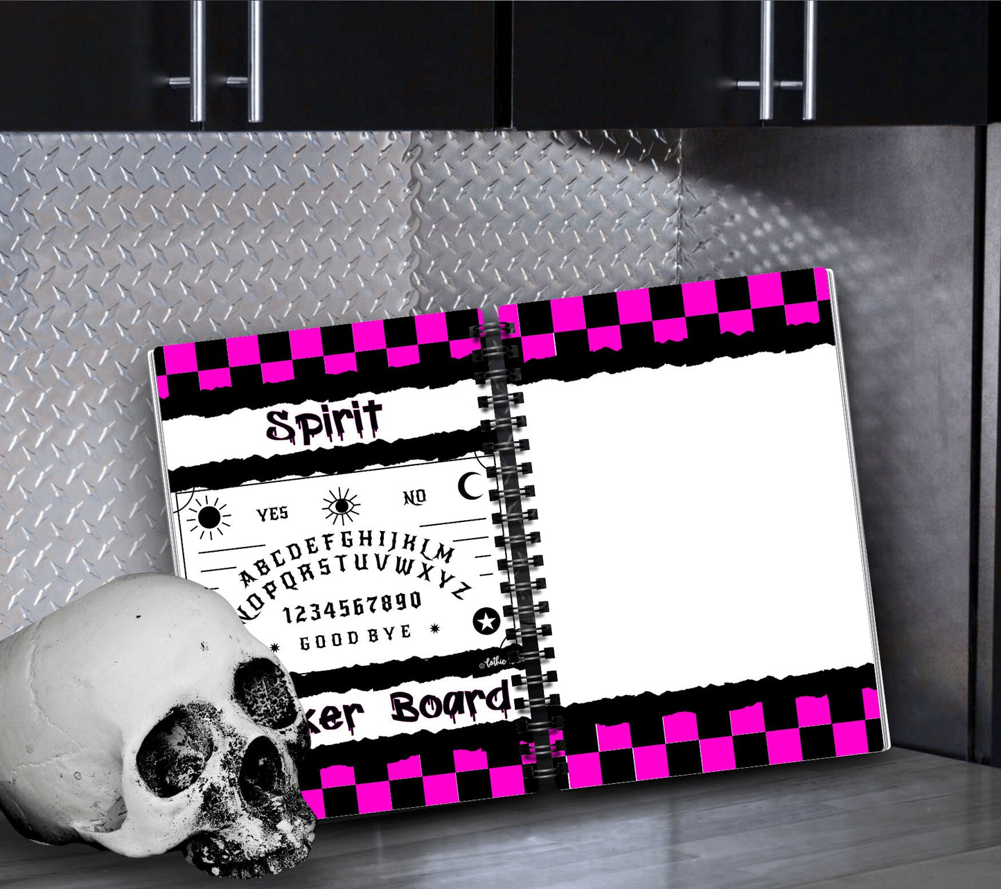 Retro Spirit Board Reusable Sticker Book, Gothic Vibe Sticker Album, Perfect Gift to Personalize for Goth Lovers & Sticker Collectors