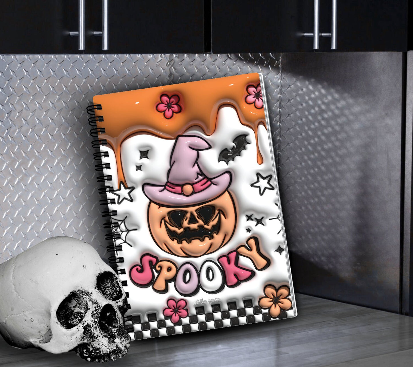 Spooky Halloween Pumpkin Reusable Sticker Book, Perfect Gift to Personalize, Kids and Adult Friendly Sticker Organizer