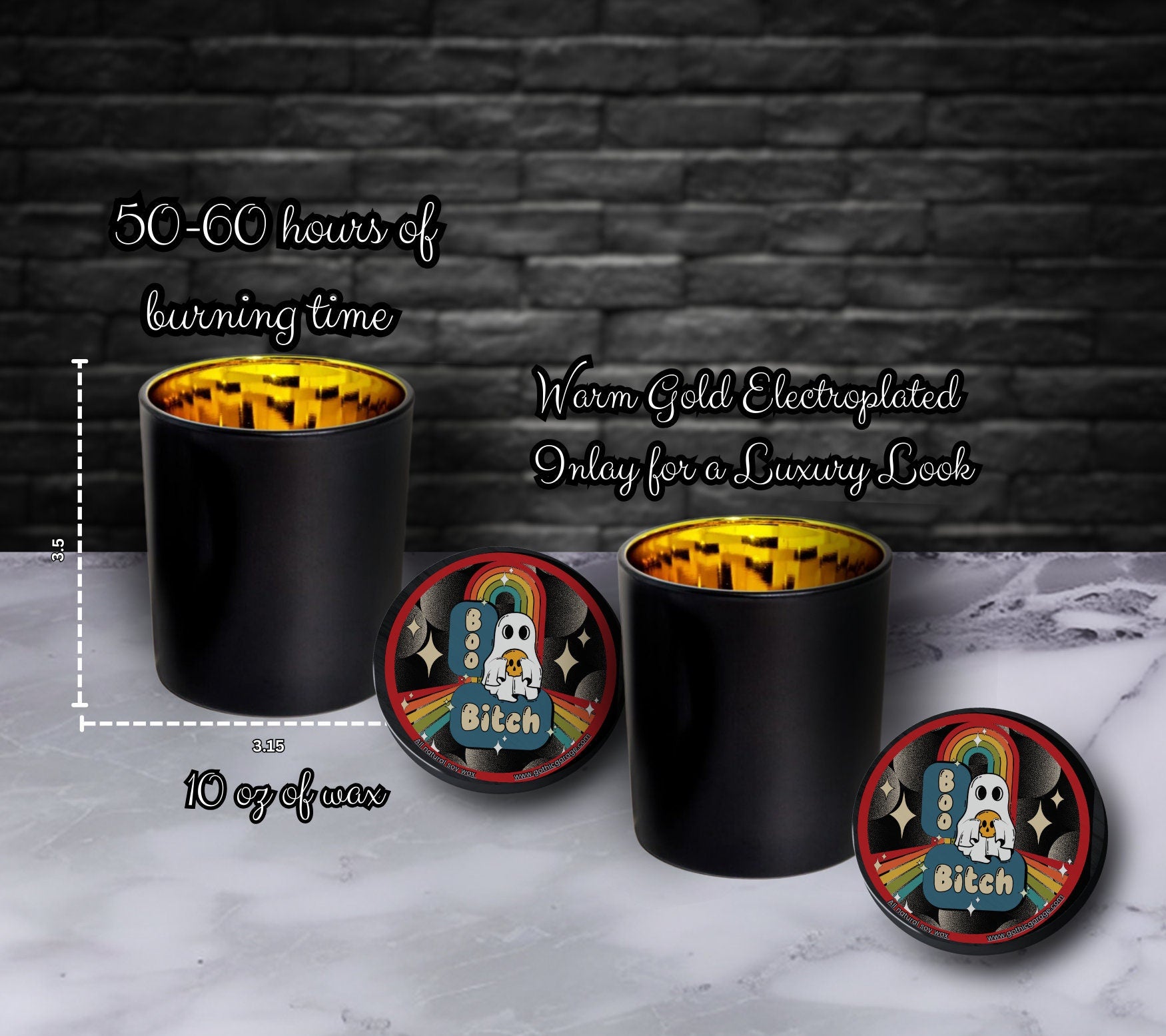 70’s Retro Boo Bitch Candle, Perfect Allure to Goth Home Decor for a Luxurious Experience, High-Quality Personalized Unique Goth Gifts