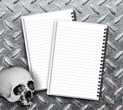 Gothic Skull & Honeycomb Daisies, Lined Notebook for Daily Tasks, Notes, and Personal Writing