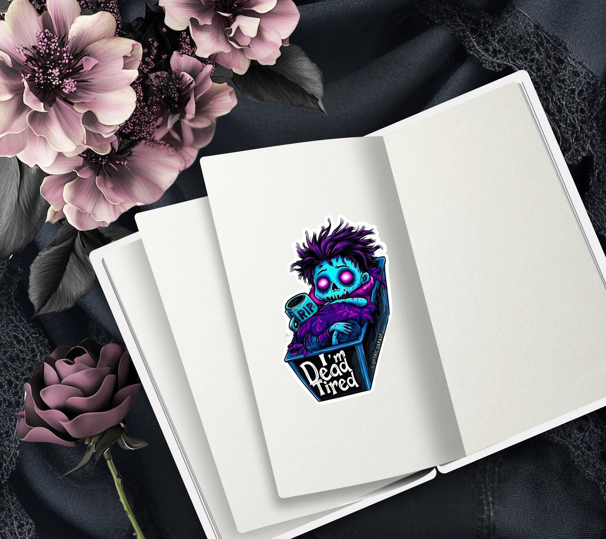 Baby Zombie Waterproof Die Cut Sticker, Choose Between Glossy or Holographic, Perfect to Add Fun to any Surface