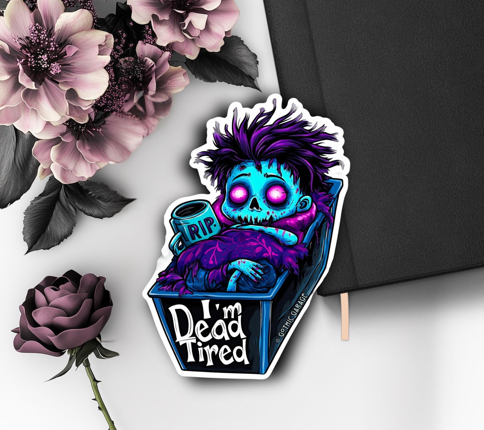 Baby Zombie Waterproof Die Cut Sticker, Choose Between Glossy or Holographic, Perfect to Add Fun to any Surface