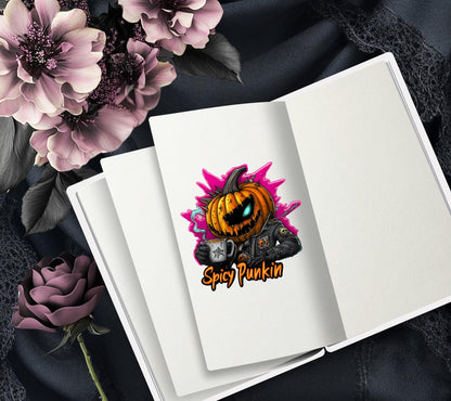 Punk Rock Spicy Punkin Waterproof Die Cut Sticker, Choose Between Glossy or Holographic, Perfect to Add Fun to any Surface