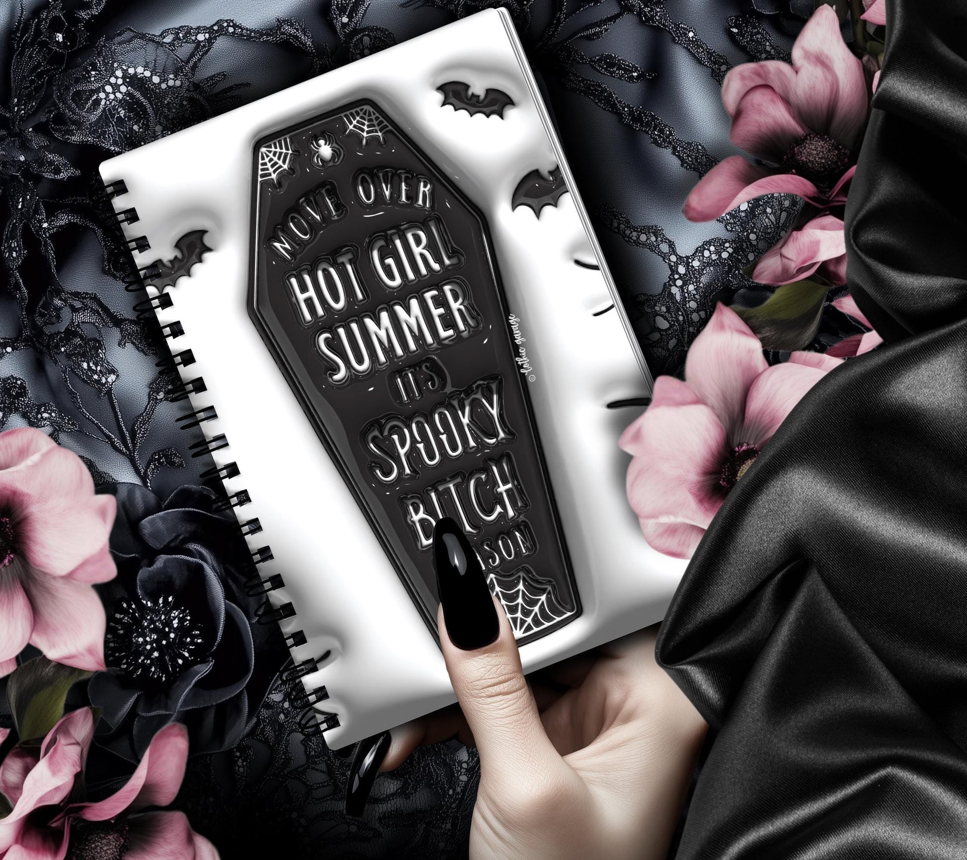 Gothic Spooky Bitch Season Reusable Sticker Book, Gothic Vibe Sticker Album, Perfect Gift to Personalize for Goth Lovers & Sticker Collector