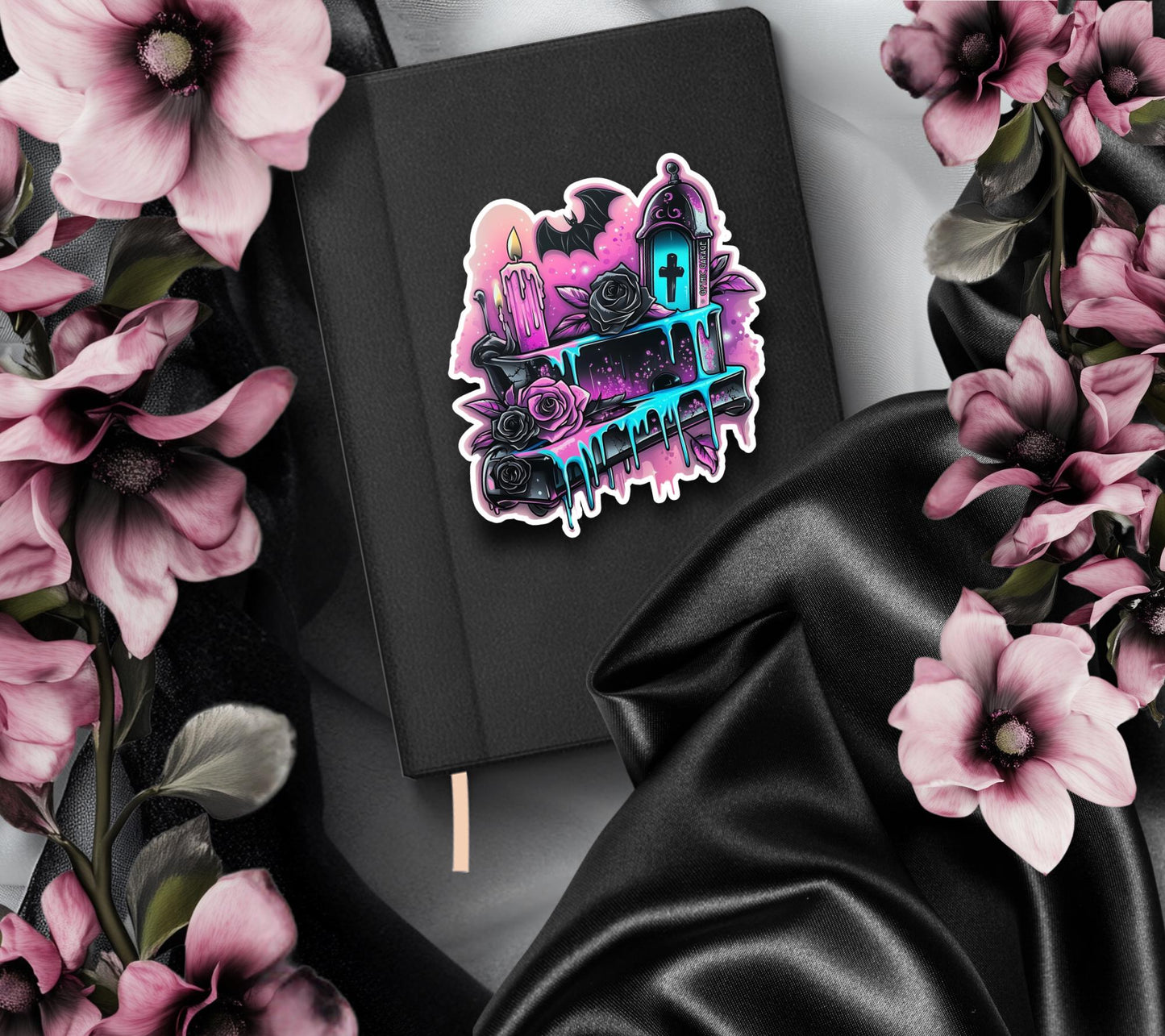 Graffiti Gothic Alter Waterproof Die Cut Sticker, Choose Between Glossy or Holographic, Perfect to Add Fun to any Surface