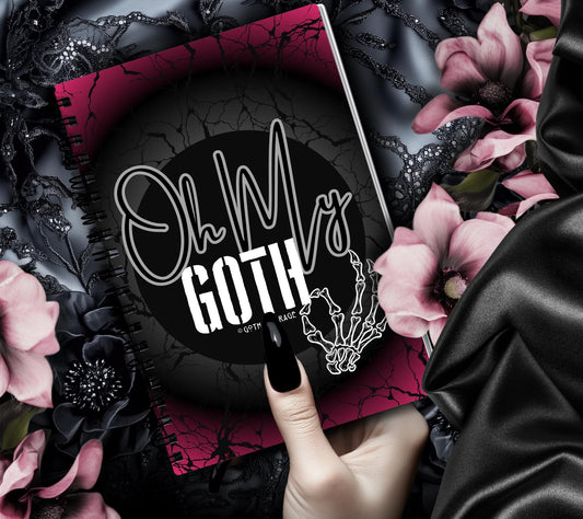 Oh My Goth Skeleton Hand Reusable Sticker Book, Perfect Gift to Personalize, Sticker Organizer Album