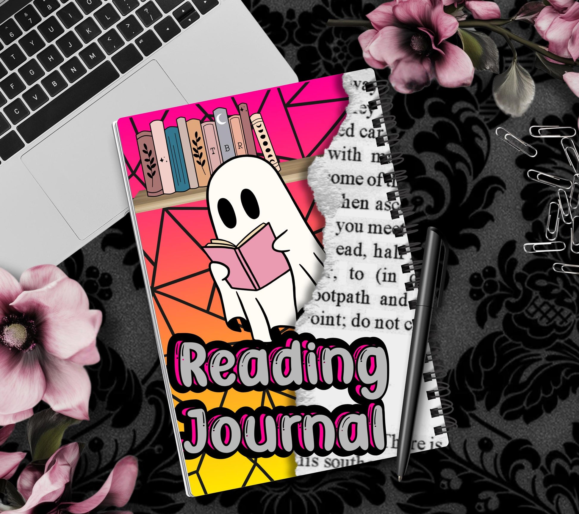 Spooky Reading Journal, Journal Your Favorite Book Reviews, Perfect Gift for Book Lovers and Readers