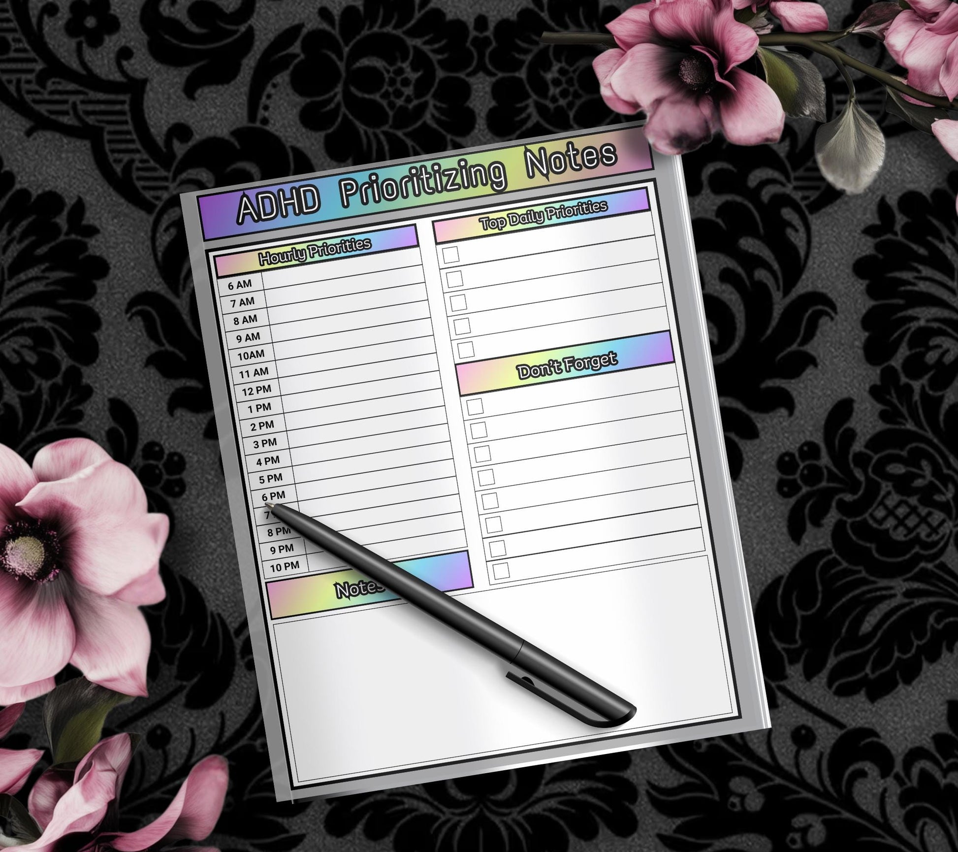 ADHD Daily Prioriting Tasks Notepad, Perfect Gift for Adults Coping with ADHD, Coworkers and Friends