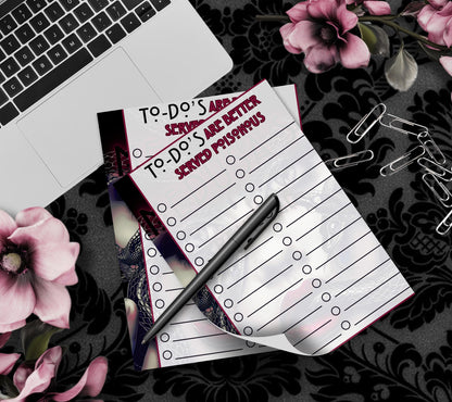 Medusa’s Revenge To-Do List Notepad, Goth Stationery for Taking Notes or Task Management, Perfect Personalized Birthday or Anniversary Gift