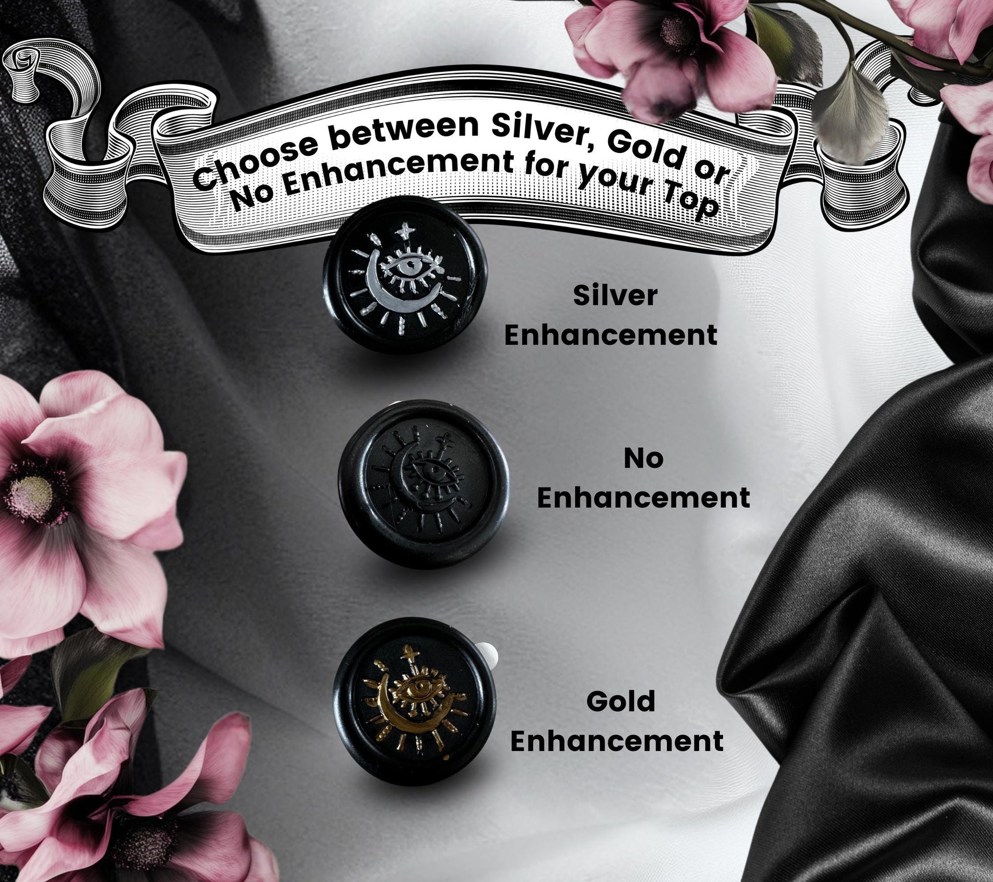 Evil Eye Moon Wax Seal – Wiccan Gothic Soy Wax Sticker for Spells, Journals & Gift Wrap