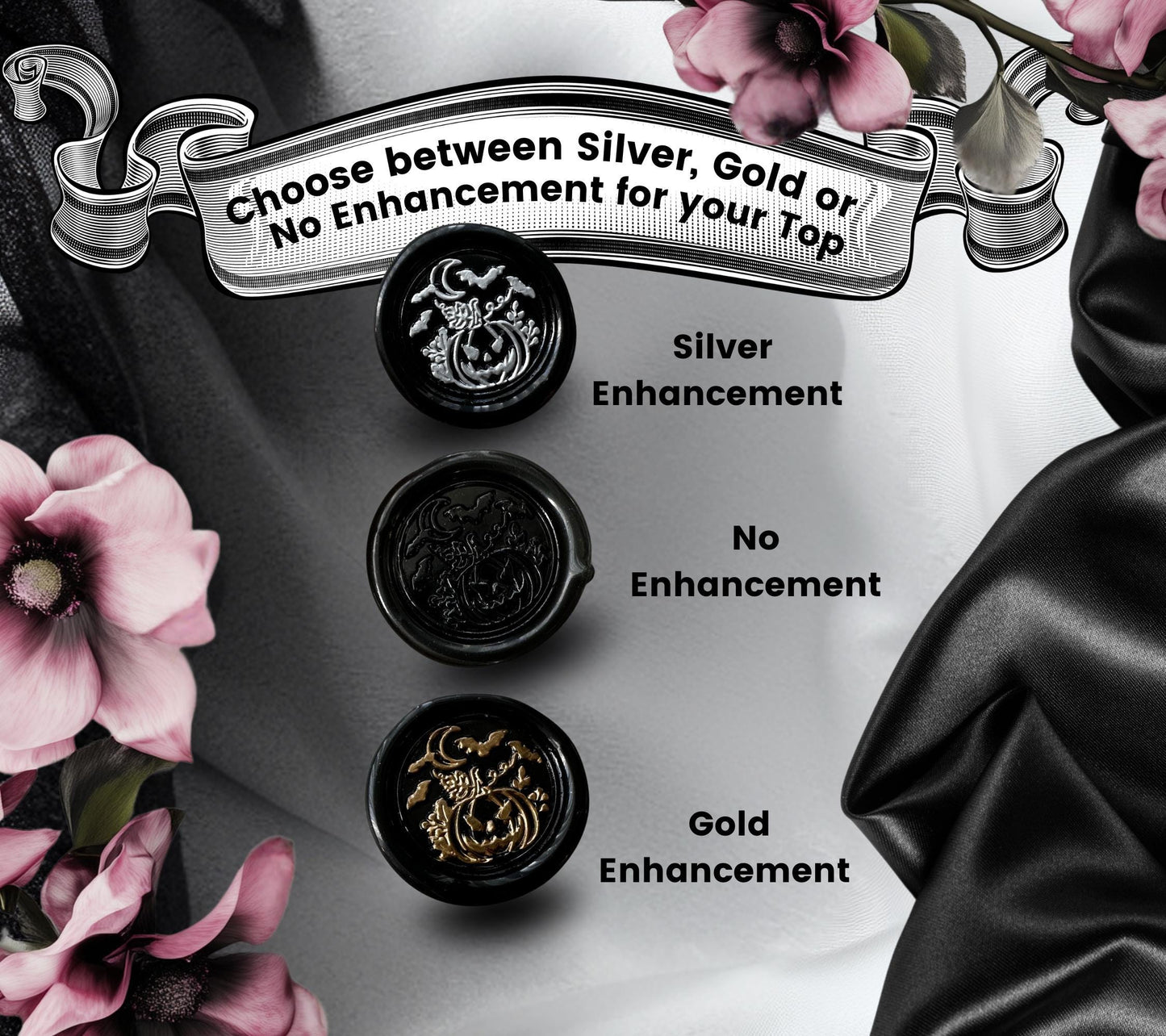 Pumpkin & Moon Wax Seal – Gothic Fall Soy Wax Sticker for Envelopes, Journals and Witchy Gifts