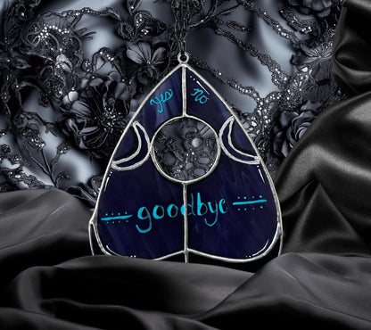 Celestial Planchette Stained Glass– Gothic Wall Hanging Statement Piece or Captivating One-of-a-Kind Window Sun Catcher