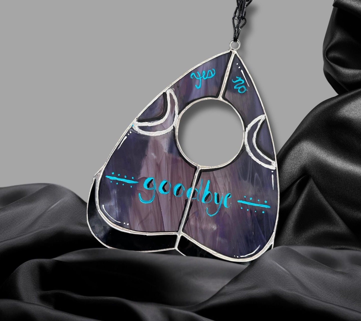 Celestial Planchette Stained Glass– Gothic Wall Hanging Statement Piece or Captivating One-of-a-Kind Window Sun Catcher