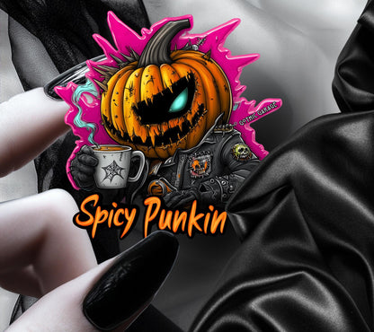 Punk Rock Spicy Punkin Waterproof Die Cut Sticker, Choose Between Glossy or Holographic, Perfect to Add Fun to any Surface