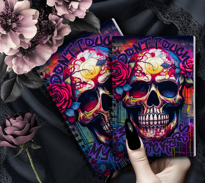 Goth Painted Skull Reusable Sticker Book, Gothic Vibe Sticker Album, Perfect Gift to Personalize for Goth Lovers & Sticker Collectors