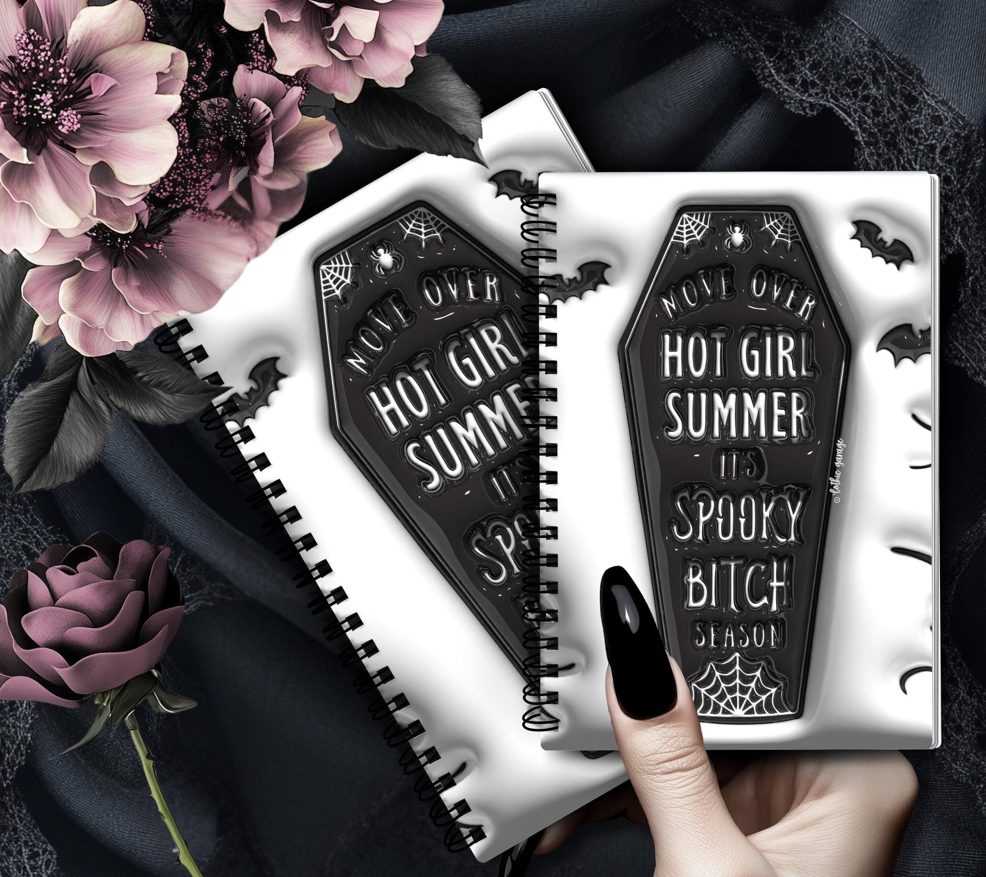 Gothic Spooky Bitch Season Reusable Sticker Book, Gothic Vibe Sticker Album, Perfect Gift to Personalize for Goth Lovers & Sticker Collector