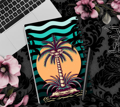 Gothic Tropical Island Lined Notebook- 160 Pages for Daily Tasks, Note Taking, Journaling, & Dreamy Escapes-