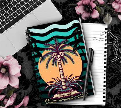 Gothic Tropical Island Lined Notebook- 160 Pages for Daily Tasks, Note Taking, Journaling, & Dreamy Escapes-