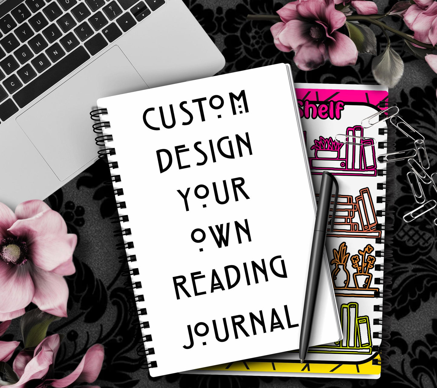 Custom Spiral Reading Planner Journal, Book Reviews & Book Journaling, Customize Your Genres and Art, Perfect Gift Ideas for Book Readers