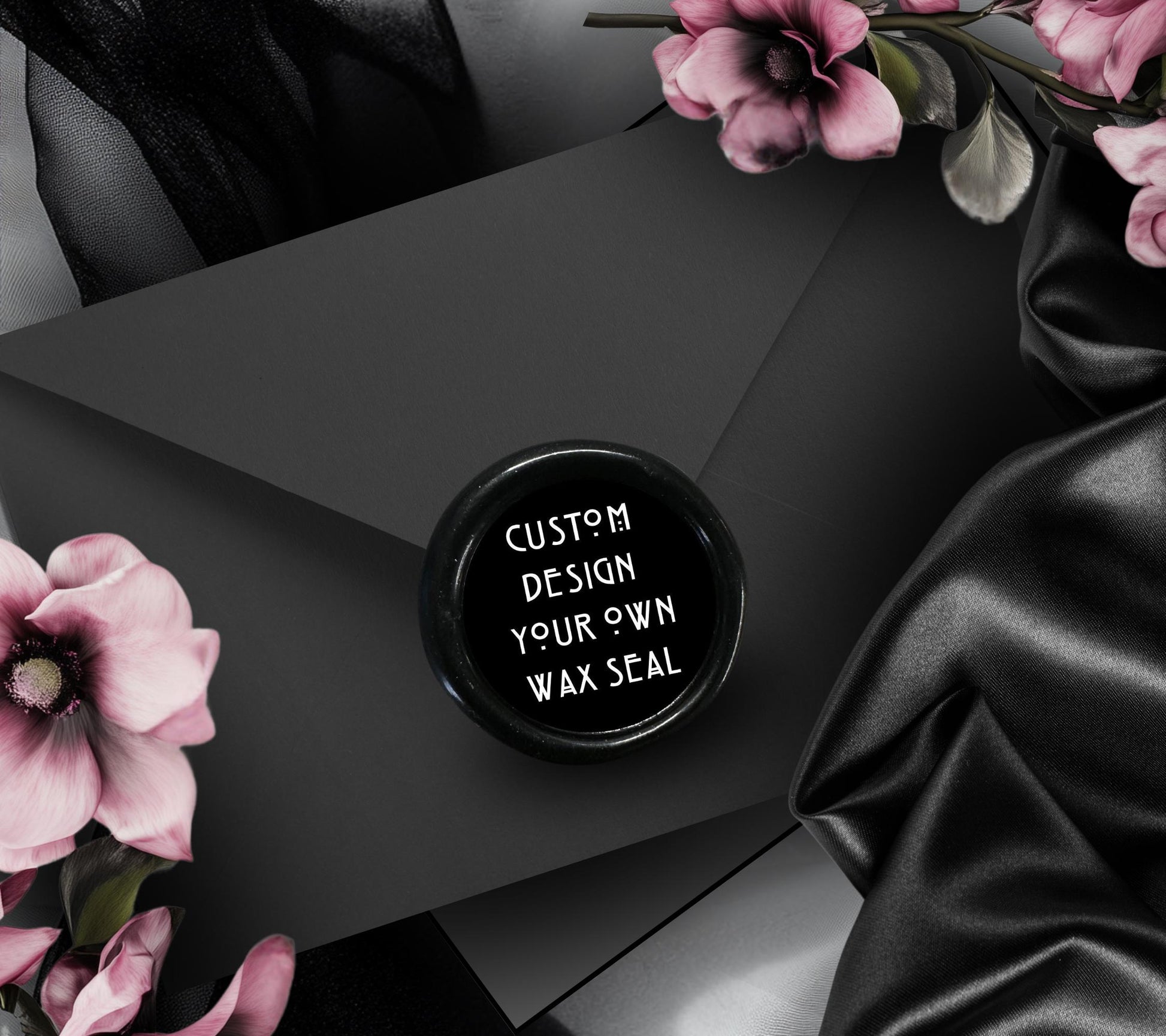 Custom Wax Seal Sticker – Design Your Own Gothic Soy Wax Seal for Invitations, Branding & Gifts