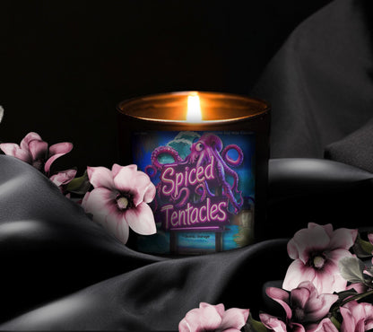 Spicy Tentacles Gothic Candle, Unique & Eco Friendly Gift Idea, Blending Goth Art with Luxurious Scents