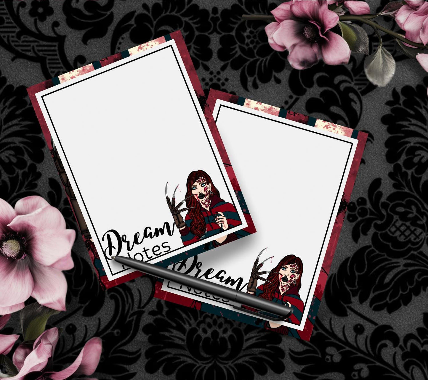 Horror Dream Notes Tear-Off Notepad – 50 Sheets, Nightmare-Inspired Stationery for Dream Journaling & Spooky Note-Taking