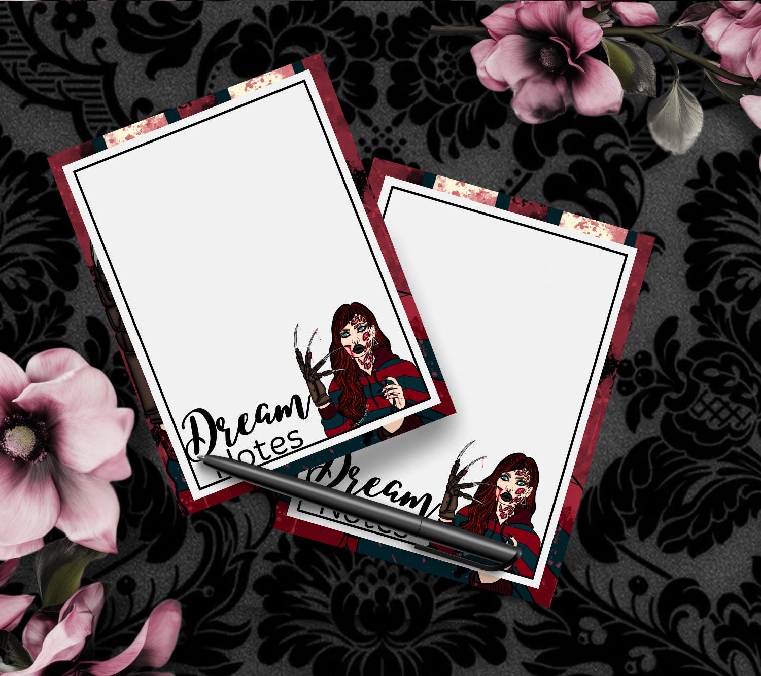 Horror Dream Notes Tear-Off Notepad – 50 Sheets, Nightmare-Inspired Stationery for Dream Journaling & Spooky Note-Taking