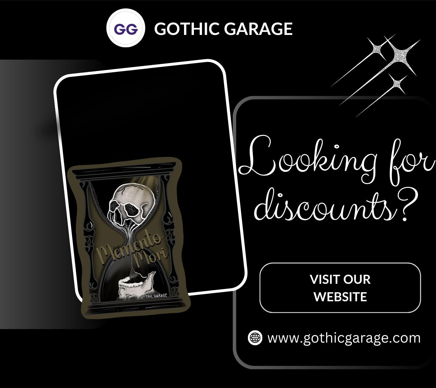 Memento Mori - Fridge Magnet—Gothic Skull Hourglass for the Perfect Manta Addition of “Life is Short, so Decorate Dangerously”